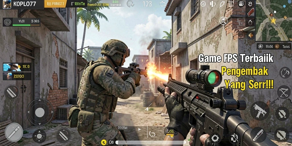 Gameplay KOPLO77 menampilkan aksi menembak yang seru dan intens.