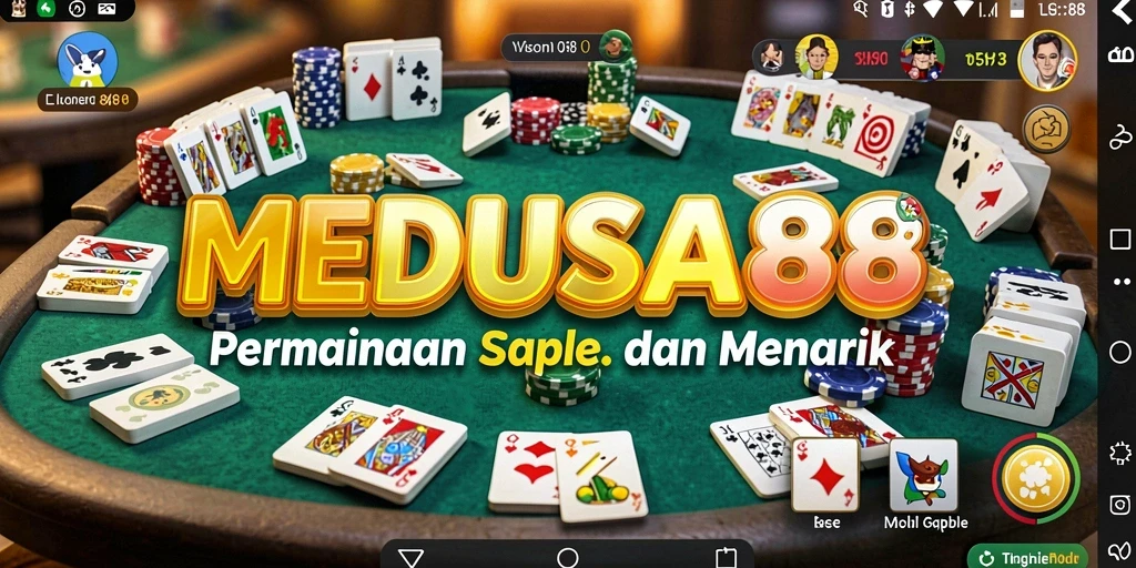 Tampilan gameplay Gaple yang seru dan interaktif di MEDUSA88.